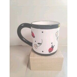 NWT Vtg  Ladybug And Flower Coffee Mug By CBK Ltd. LLC 1998 ( Bonwit Teller)